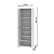 Sapateira Multiuso Moderna 57x166cm 2 Portas 8 Prateleiras com Pés - Imagem 7