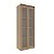 Armário Moderno Multiuso 60x160,5cm 2 Portas de Vidro 4 Nichos - Imagem 6