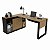 Mesa Escrivaninha em L com Nicho e Porta de Correr 160x74cm - Imagem 5
