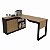 Mesa Escrivaninha em L com Nicho e Porta de Correr 160x74cm - Imagem 4