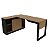 Mesa Escrivaninha em L com Nicho e Porta de Correr 160x74cm - Imagem 3