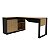 Mesa Escrivaninha em L com Nicho e Porta de Correr 160x74cm - Imagem 2