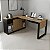 Mesa Escrivaninha em L com Nicho e Porta de Correr 160x74cm - Imagem 1