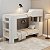 Cama Beliche com Escada Baú Superior e Armário com Prateleira - Imagem 1