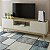Rack para TV até 65 Polegadas 180x62,5cm 2 Portas Pés em Madeira - Imagem 1