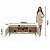 Rack para TV até 65 Polegadas 180x62,5cm 2 Portas Pés em Madeira - Imagem 6