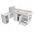 Cama Infantil/Juvenil Multifuncional Moderna com Mesa 193x117,5cm - Imagem 3