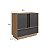 Armário Balcão de Escritório Home Office 80cm com 2 Portas e 2 Gavetas - Imagem 7