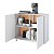 Balcão Compacto Organizador 90x76,5cm com 2 Portas e Rodízios - Imagem 11