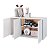 Cômoda Infantil 90x53,5cm com 3 Portas e 4 Rodízios - Imagem 3