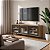 Rack p/ TV até 55'' Polegadas 136x48,5cm 3 Portas Vidro Pés Metálicos - Imagem 1