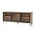 Rack p/ TV até 55'' Polegadas 136x48,5cm 3 Portas Vidro Pés Metálicos - Imagem 3