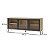 Rack p/ TV até 55'' Polegadas 136x48,5cm 3 Portas Vidro Pés Metálicos - Imagem 4