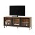 Rack p/ TV até 55'' Polegadas 136x48,5cm 3 Portas Vidro Pés Metálicos - Imagem 2