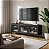 Rack p/ TV até 55'' Polegadas 136x48,5cm 3 Portas Vidro Pés Metálicos - Imagem 5