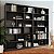 Estantes Livreiros Escritório Home Office 210x187,5cm com 24 Nichos - Imagem 1