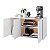 Conjunto para Escritório Home Office Estante e Balcões com Rodízios - Imagem 4
