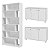 Conjunto para Escritório Home Office Estante e Balcões com Rodízios - Imagem 2