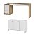Conjunto para Escritório Home Office com Escrivaninha e Balcão Organizador - Imagem 2