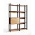 Estantes Escritório Home Office 126x178cm com 10 Prateleiras e 1 Porta - Imagem 3