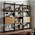 Estantes Escritório Home Office 189x178cm com 15 Prateleiras 2 Portas - Imagem 1