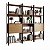 Estantes Escritório Home Office 189x178cm com 15 Prateleiras 2 Portas - Imagem 2