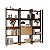 Estantes Escritório Home Office 189x178cm com 15 Prateleiras e 1 Porta - Imagem 2