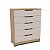 Cômoda Barcelona em MDF 90x112cm com 5 Gavetas e Puxadores Embutidos - Imagem 2