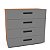 Cômoda Lisboa para Quarto 90x84cm com 4 Gavetas e 4 Pés - Imagem 5