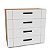 Cômoda Lisboa para Quarto 90x84cm com 4 Gavetas e 4 Pés - Imagem 8