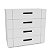 Cômoda Lisboa para Quarto 90x84cm com 4 Gavetas e 4 Pés - Imagem 17