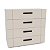 Cômoda Lisboa para Quarto 90x84cm com 4 Gavetas e 4 Pés - Imagem 11