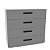 Cômoda Lisboa para Quarto 90x84cm com 4 Gavetas e 4 Pés - Imagem 14