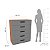 Cômoda Lisboa para Quarto 90x104cm com 5 Gavetas e 4 Pés - Imagem 5