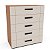 Cômoda Lisboa para Quarto 90x104cm com 5 Gavetas e 4 Pés - Imagem 2