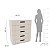 Cômoda Lisboa para Quarto 90x104cm com 5 Gavetas e 4 Pés - Imagem 11