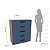Cômoda Lisboa para Quarto 90x104cm com 5 Gavetas e 4 Pés - Imagem 9