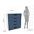 Cômoda Lisboa para Quarto 90x104cm com 5 Gavetas e 4 Pés - Imagem 15