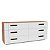 Cômoda Lisboa para Quarto 150x63cm com 6 Gavetas e 4 Pés - Imagem 8