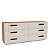 Cômoda Lisboa para Quarto 150x63cm com 6 Gavetas e 4 Pés - Imagem 2