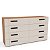 Cômoda Casal Lisboa para Quarto 150x83,5cm com 8 Gavetas e 6 Pés - Imagem 2