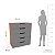 Cômoda Madri Moderna para Quarto 90x104cm com 5 Gavetas - Imagem 7