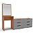 Cômoda e Penteadeira Madri Moderna 209x160cm 6 Gavetas com Espelho - Imagem 2