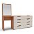 Cômoda Casal e Penteadeira Madri 209x160cm 8 Gavetas com Espelho - Imagem 8