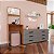 Cômoda e Penteadeira Valência Moderna 209x160cm 6 Gavetas com Espelho - Imagem 6