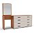 Cômoda Casal e Penteadeira Valência 209x160cm 8 Gavetas com Espelho - Imagem 2