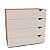Cômoda Porto Moderna Compacta 90x84cm com 4 Gavetas e 4 Pés - Imagem 2