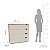 Cômoda Porto Moderna Compacta 90x84cm com 4 Gavetas e 4 Pés - Imagem 3