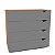 Cômoda Porto Moderna Compacta 90x84cm com 4 Gavetas e 4 Pés - Imagem 6