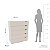Cômoda Porto Moderna Organizadora 90x104cm com 5 Gavetas e 4 Pés - Imagem 11